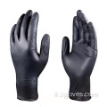 Gants de mélange de nitrile de vinyle noir sans poudre